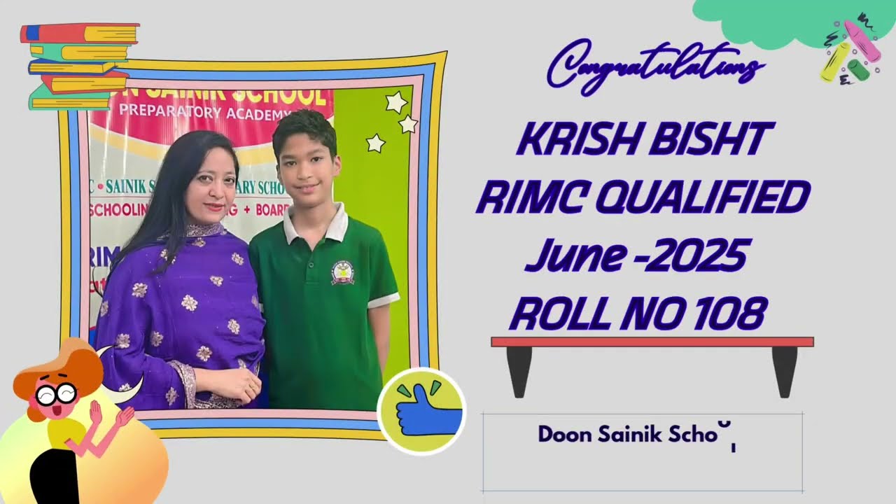 Rimc Results June 2025 Congratulations Krish Beta Roll No 108 #rimccoaching #rimcresult #rimc #doon