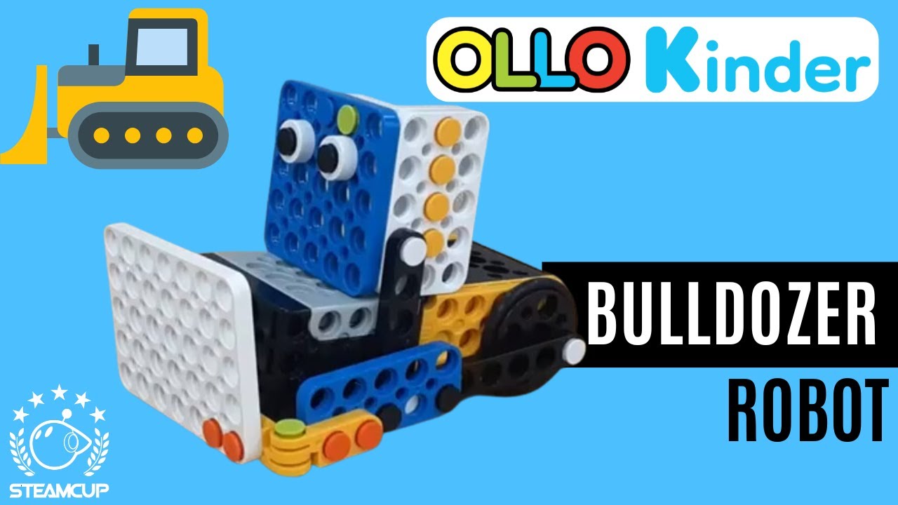 DYI CUTE BULLDOZER - Robot Motion with OLLO Kinder (STEAMCUP) Robotics Kit