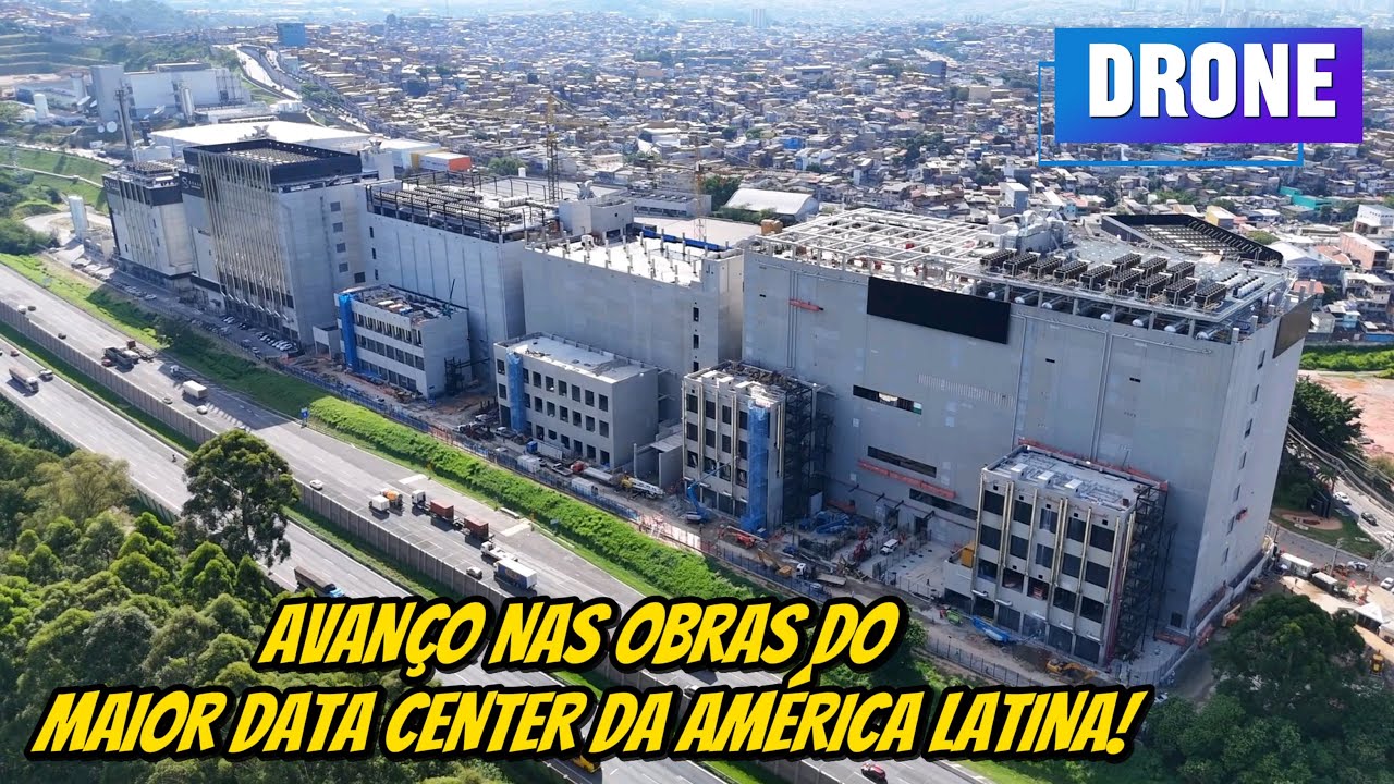 Drone mostra os avanços nas obras do maior Data Center da América Latina - Barueri - São Paulo