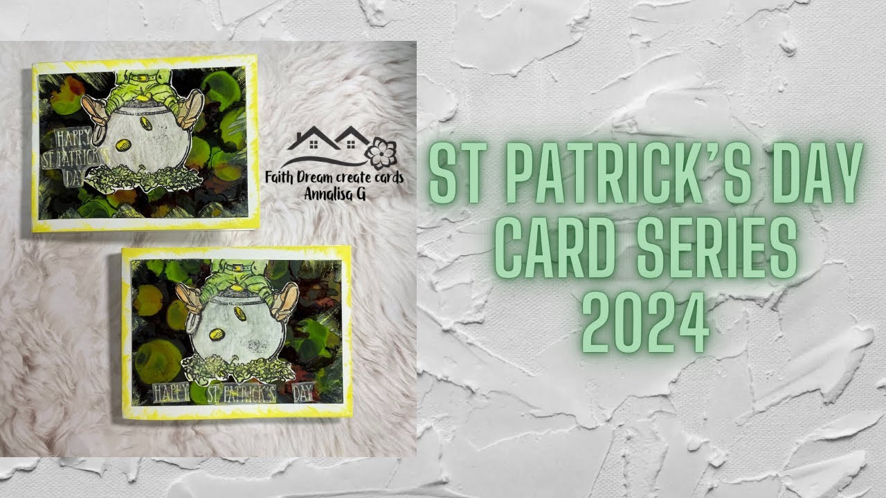 St. Patrick's Day Alcohol inked Card/St.Patrick's Day Card Series 2024 #3