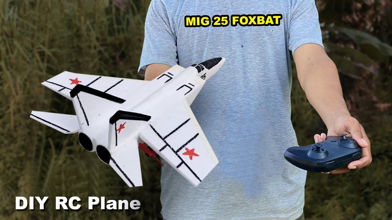 How to make a Micro RC Plane Mig 25 Foxbat with foam