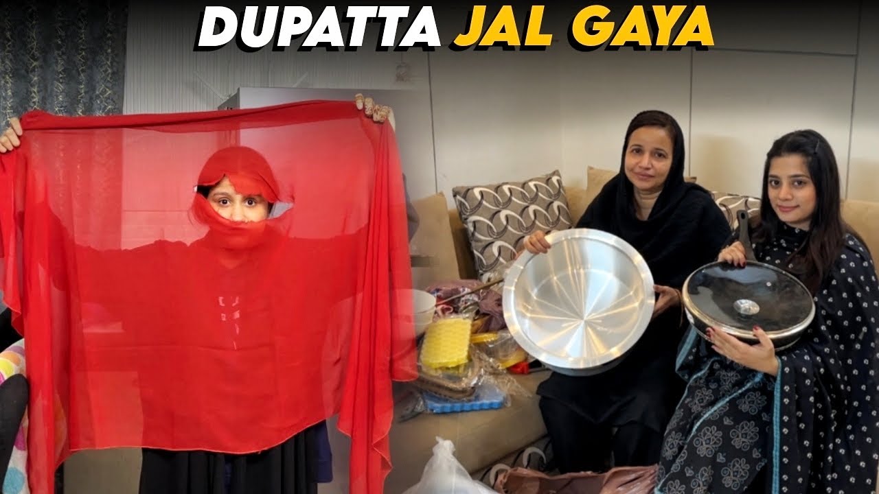 Momina ne Fariha ka dupatta jan kar jala diya🫣| Mama kitchen ke liye sari new crockery le ayein😍