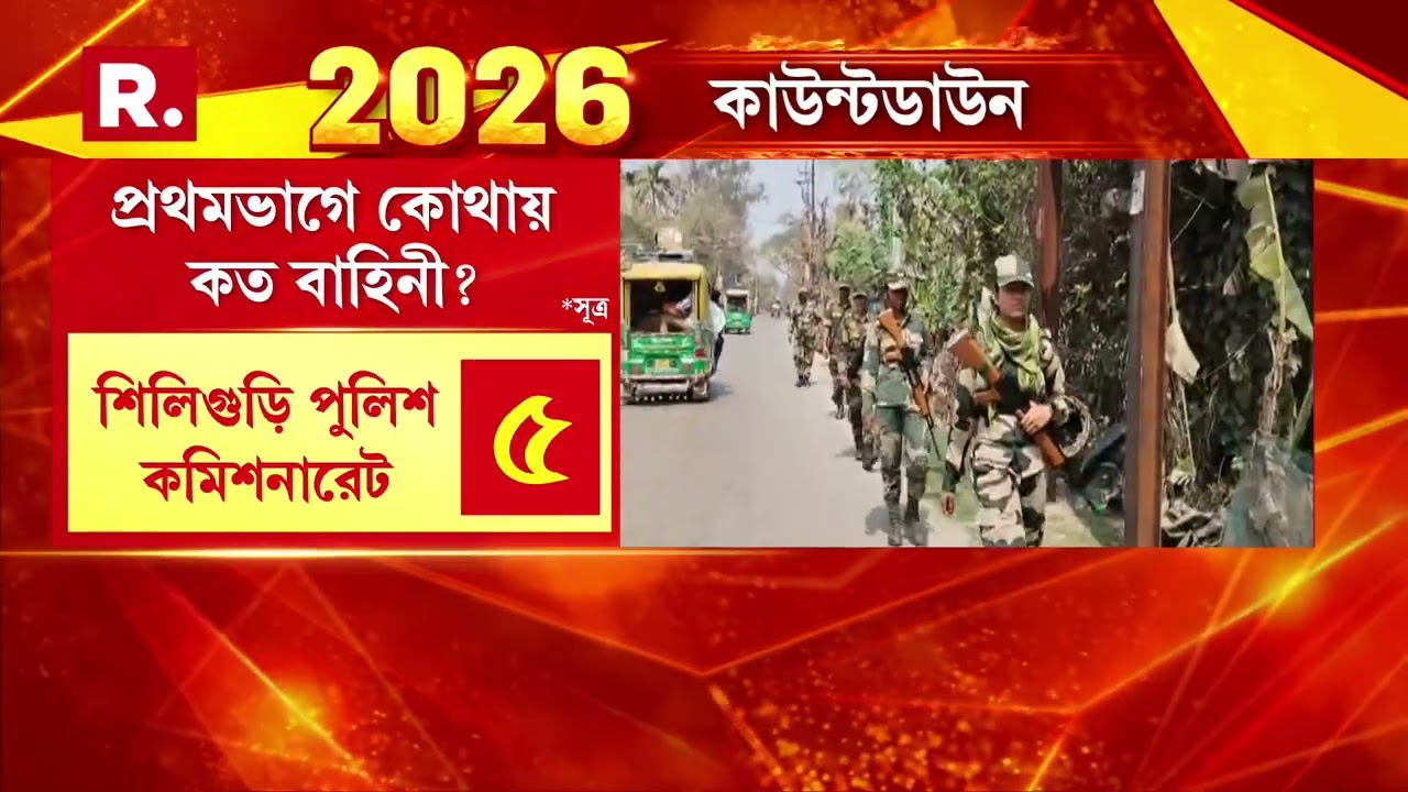 গতকালের পর আজও জেলায় জেলায় কেন্দ্রীয় বাহিনীর রুটমার্চ