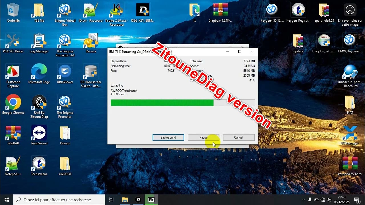 Diagbox 9.248 tutoriel installation contact description 