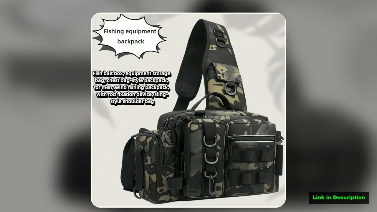 Mens fishing gear backpack singleshoulder strap backpack tactical backpack carrying pocket fishing