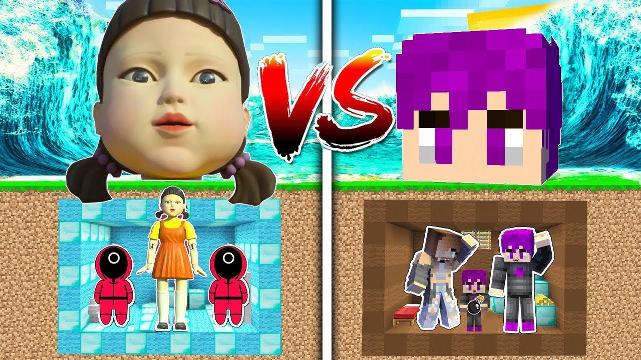 فلم ماين كرافت : مخبأ عائلة لعبة الحبار ومخبأ عائلة امكامل MineCraft Movie