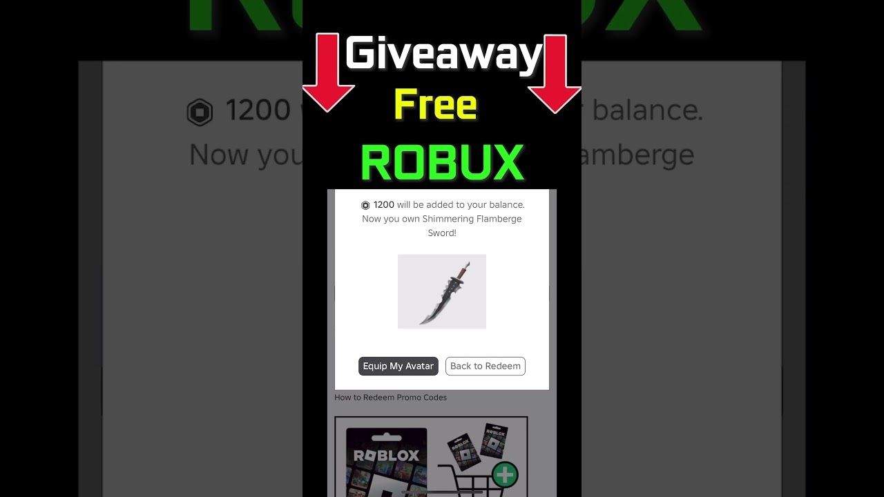 FREE ROBUX Giveaway #giveaway #roblox #robux #shorts
