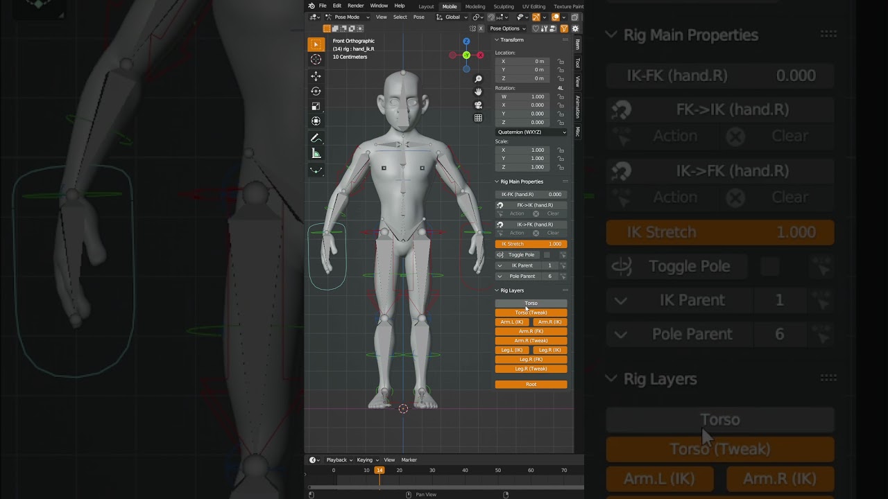 Самый простой риггинг персонажей, который вы когда-либо освоите #Blender #Shorts #AnimationTips