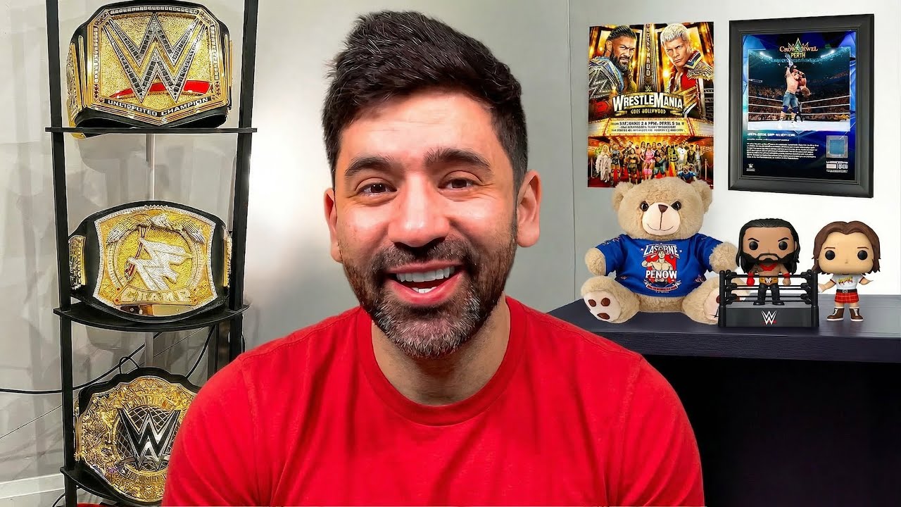 Вся моя коллекция товаров и памятных вещей WWE.