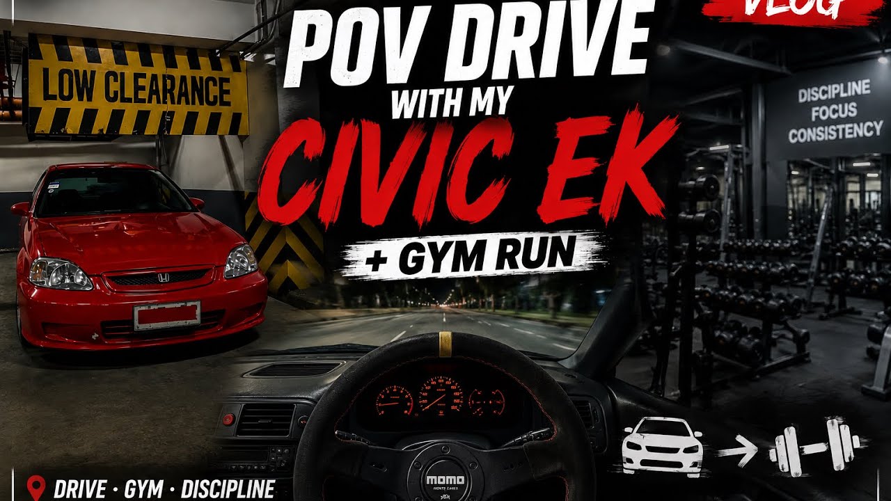 Honda civic ek POV drive (gym run)