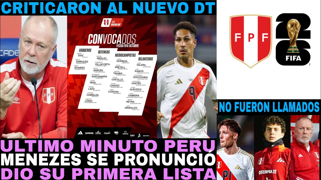 EL NUEVO PERÚ DE MENEZES ARRANCA CON DISCUSIÓN
