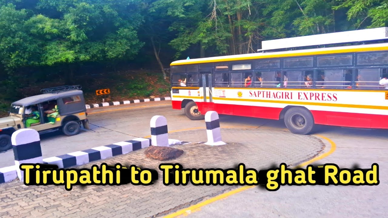 Tirupathi to tirumala ghat road journey with ttd bus night view and Day view