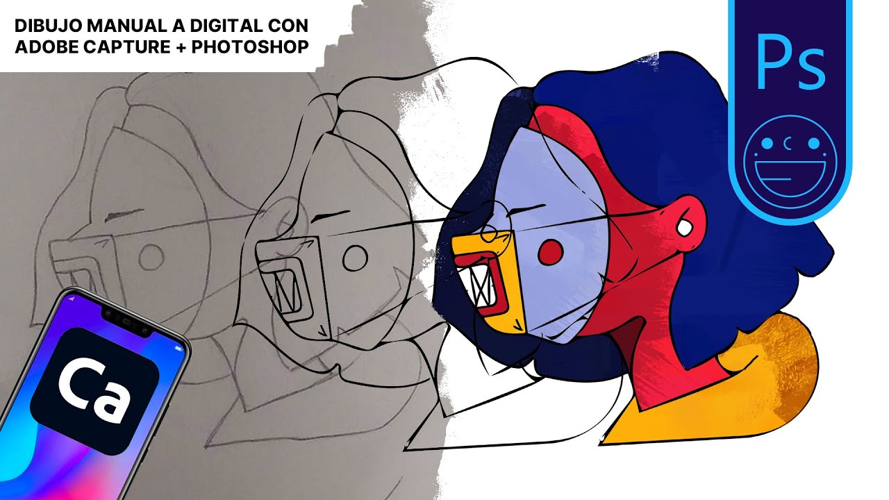 Dibujo manual a digital con Adobe Capture & Photoshop