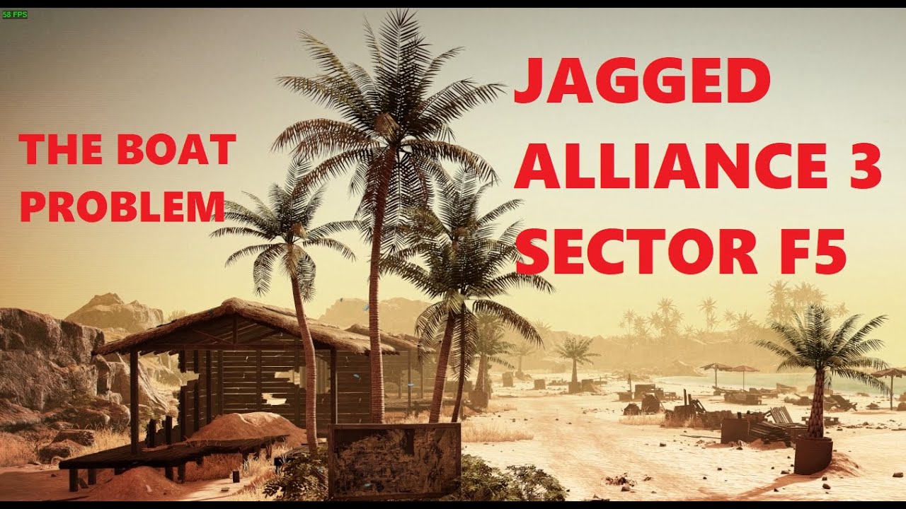 JAGGED ALLIANCE 3: Using the boat at F5 and Unlocking the port