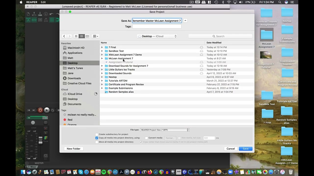 Assignment 7 Tutorial - Sound Design in Reaper