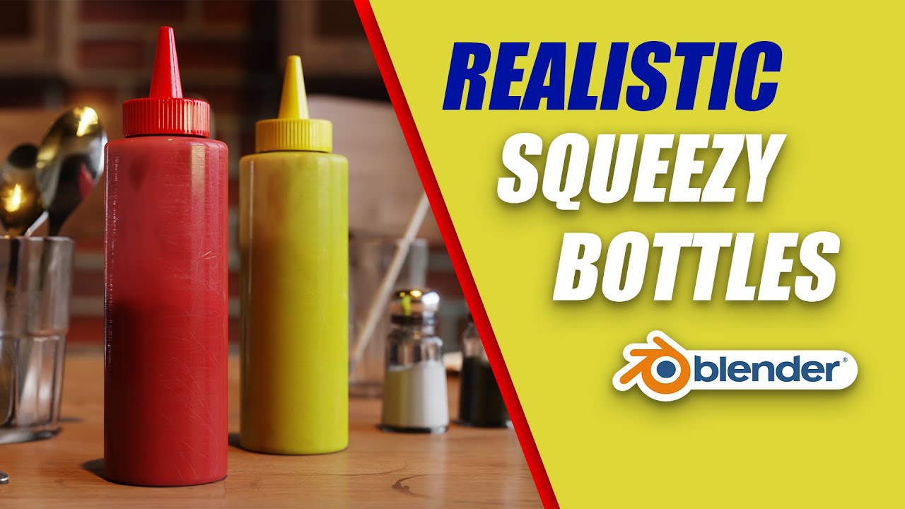 How to make a realistic squeezy bottle in Blender