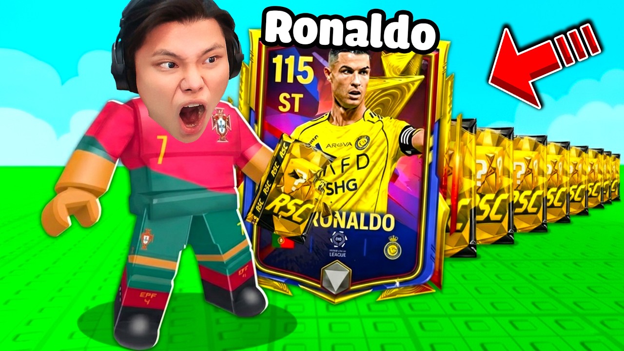 [ROBLOX] JayGray Siuuu Banh Nhà Mở Ra Thẻ Bài Ronaldo 0.01%🤏🤪Thử Thách Xé Túi Mù Thẻ Cầu Thủ Bóng Đá