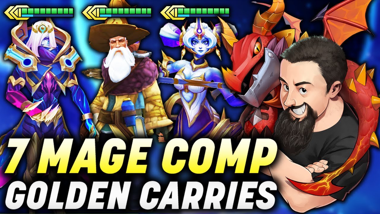 7 Mage 3 Star Ryze/Vlad/Nami - FULL Golden Team!! | TFT Dragonlands | Teamfight Tactics