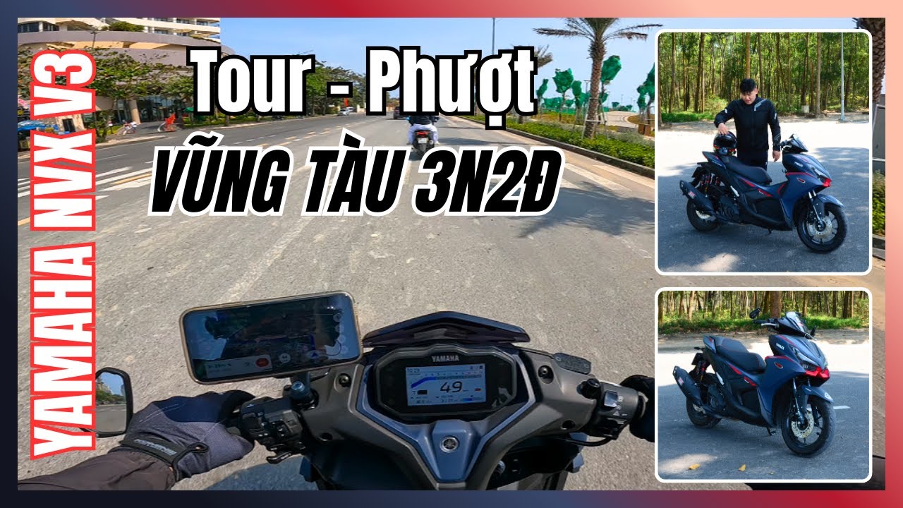 NVX V3 Tour Vũng Tàu Chill! | Yamaha NVX 155 V3 Phượt | Motorvlog 116