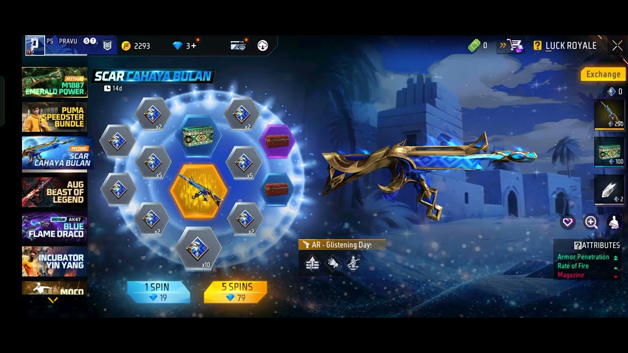 Free fire new scar gun event // free fire India