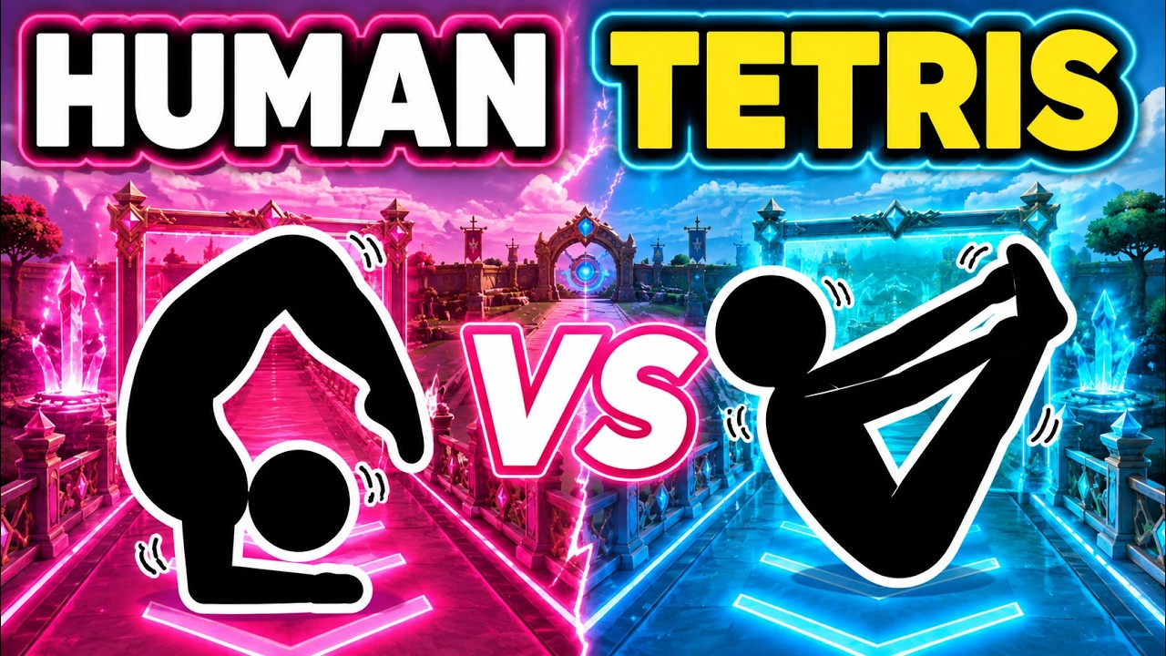 HUMAN TETRIS PVP | 🏅 WHO TAKES THE WIN? | Immersive Interactive Warm-Up | 6 MIN