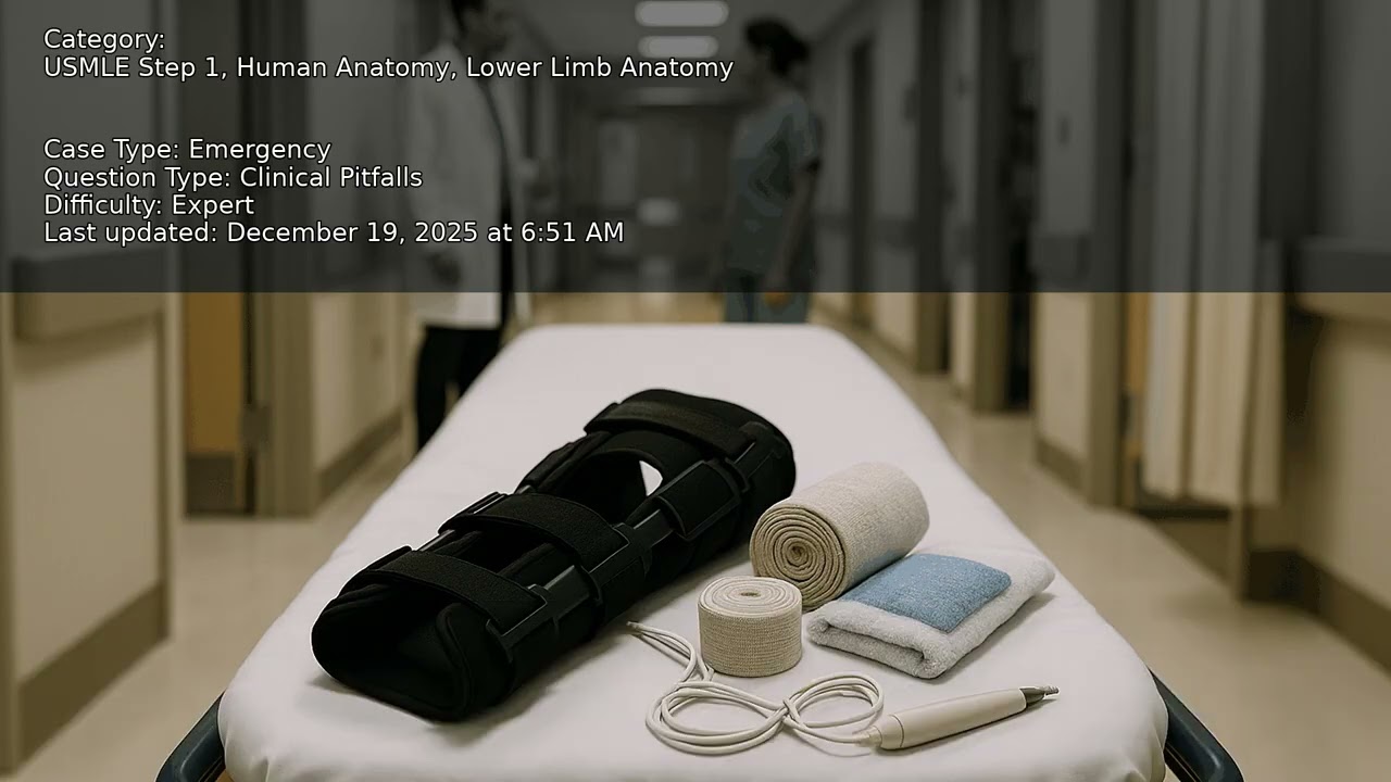 Lower Limb Anatomy, Human Anatomy, USMLE Step 1 - Full Vignette with Extended Explanations