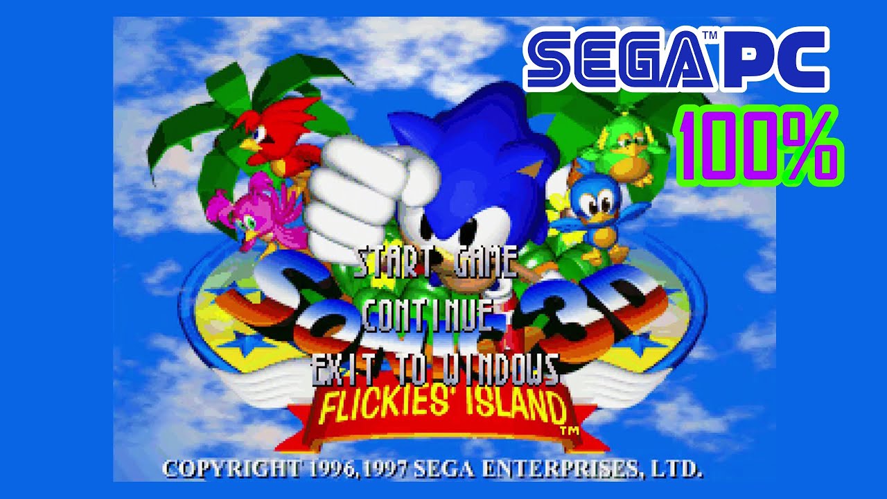 Sonic 3D Flickies' Island (PC Windows) Longplay 100% HIGH QUALITY !!!