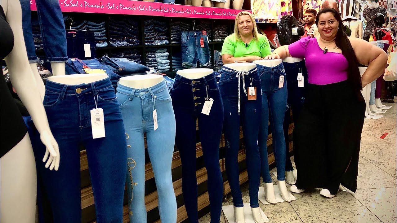 Calças original sal e pimenta 🌶 com os melhores preços do Brás/ peças até o tamanho 56 confiram