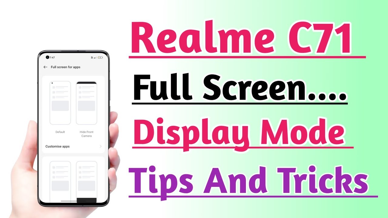 Realme C71 How to Use Full Screen Display Mode feature Tips And Tricks 
