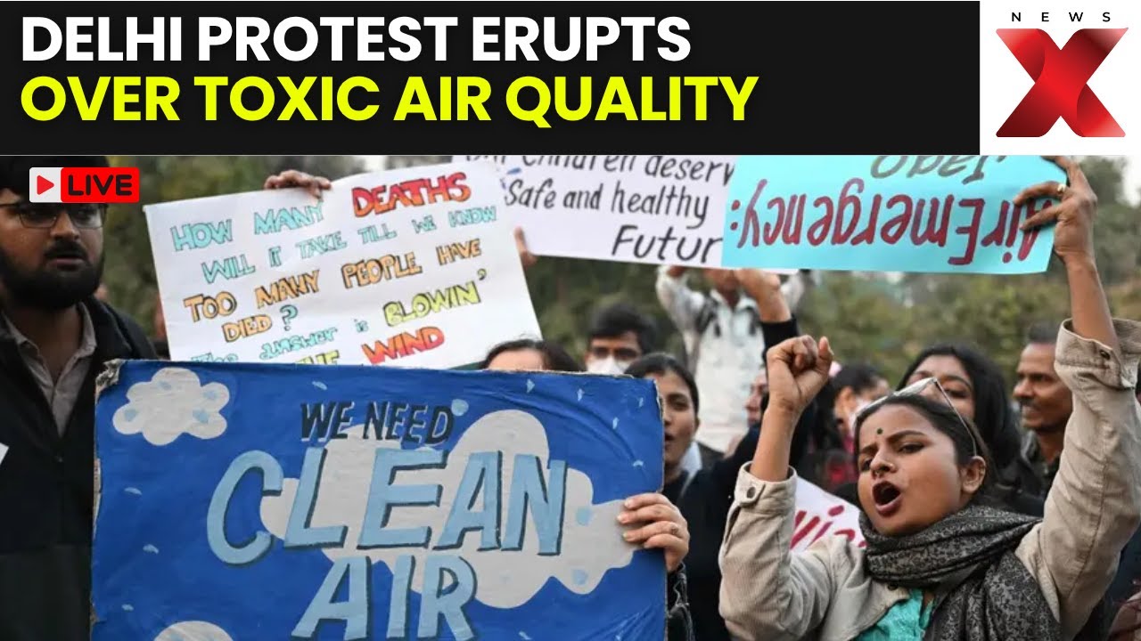 Delhi Protest LIVE | Delhi Air Quality Sparks Protest | Visuals From India Gate Protest