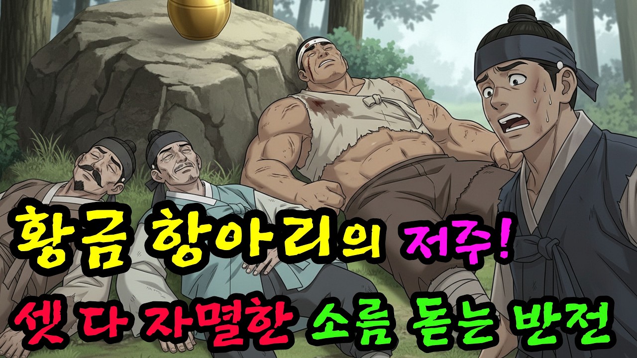 황금 항아리의 저주! 서로 죽이고 빼앗던 배신자들. 세 영감의 기막힌 최후 | 야담·민담·전설·설화·옛날이야기