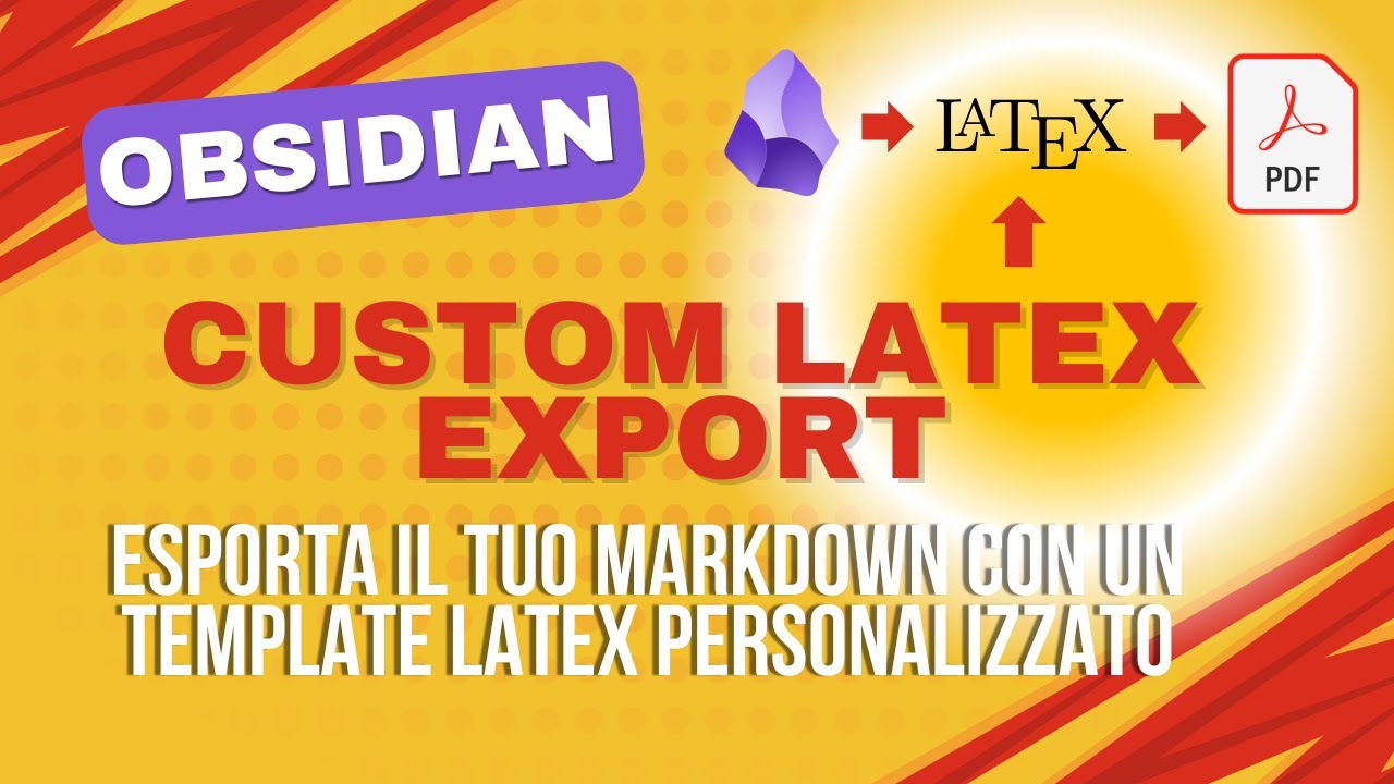 OBSIDIAN: custom LaTeX template export via Pandoc (CLI e Pandoc Plugin)