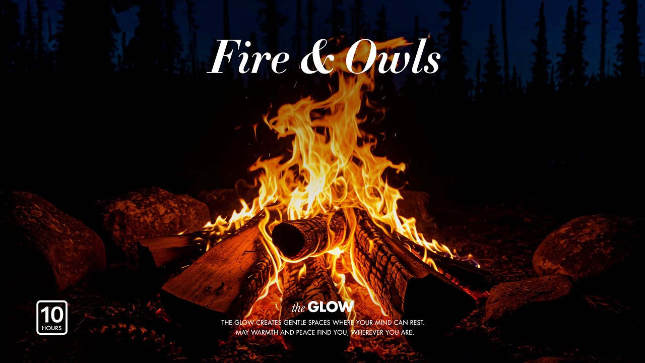 🔥 Let the Yukon Campfire Be Your Companion | Crackling Fire & Owl Sounds in the Night Forest