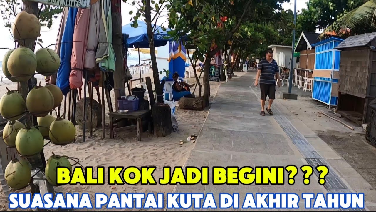 SUASANA TAK BIASA PANTAI KUTA MENJELANG TAHUN BARU