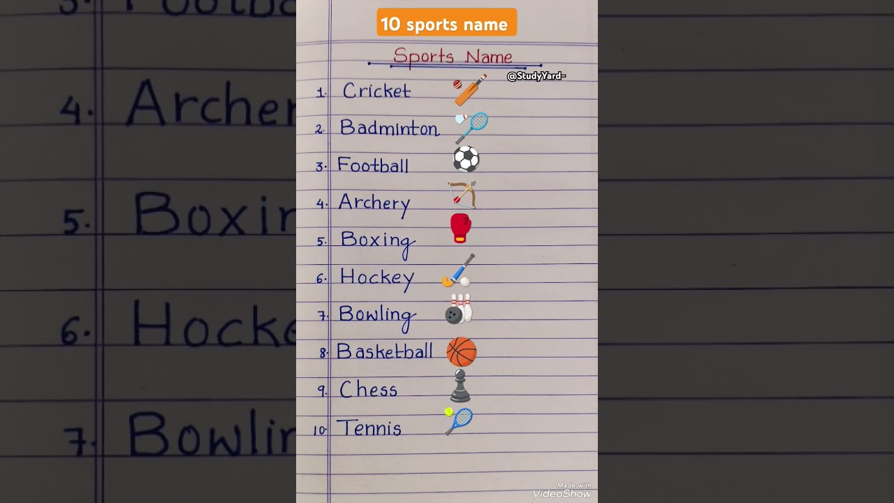Sports name l 10 sports name in english and hindi l games name l sport name in english and hindi