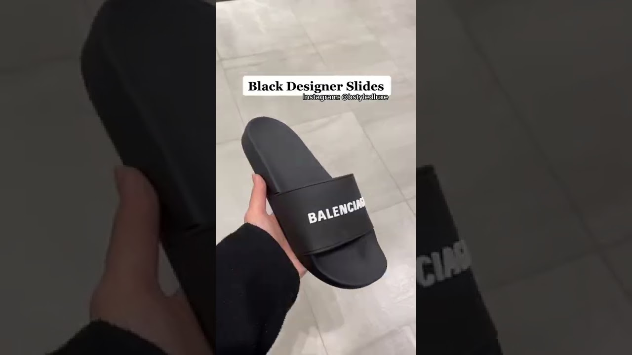 LUXURY MUST HAVES: BLACK DESIGNER SLIDES