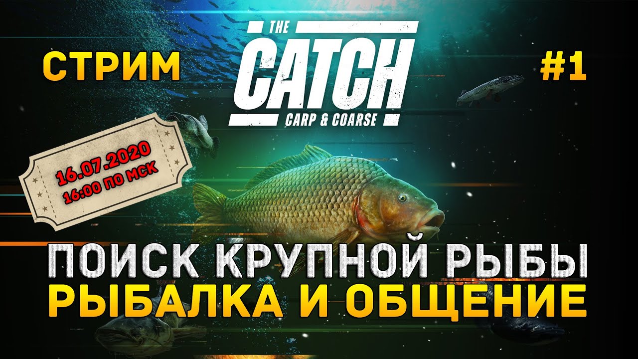 Стрим The Catch Carp & Coarse #1 - Поиск крупной Рыбы. Рыбалка и Общение