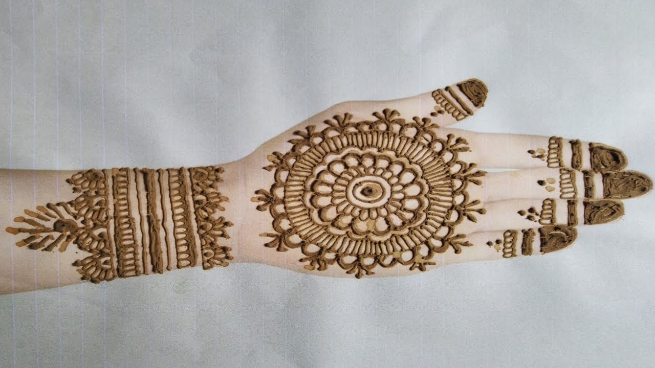 Easy and simple mehndi design for front hand//basic mehndi designs for beginners 🙂