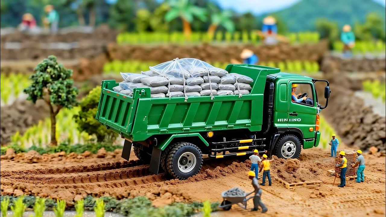 Muddy, Stuck & Struggling! Cement Dump Truck 😱🚚 | Ultra Realistic Miniature Diorama