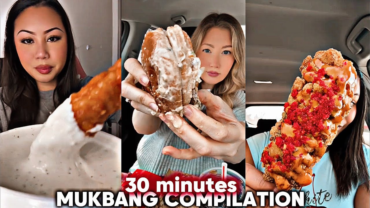 30 MIN TikTok Mukbang Compilation 🍔🔥| Wingstop, Buldak, Chill's, Taco Bell & More