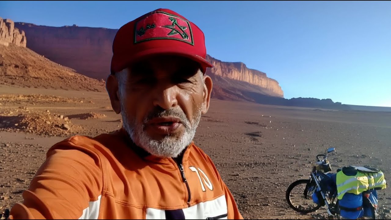 مغامرات رجل سبعيني بالدراجة الهوائية : اكتشاف مكان مثل المريخ في طريق فم زكيد 🚴‍♂🇲🇦