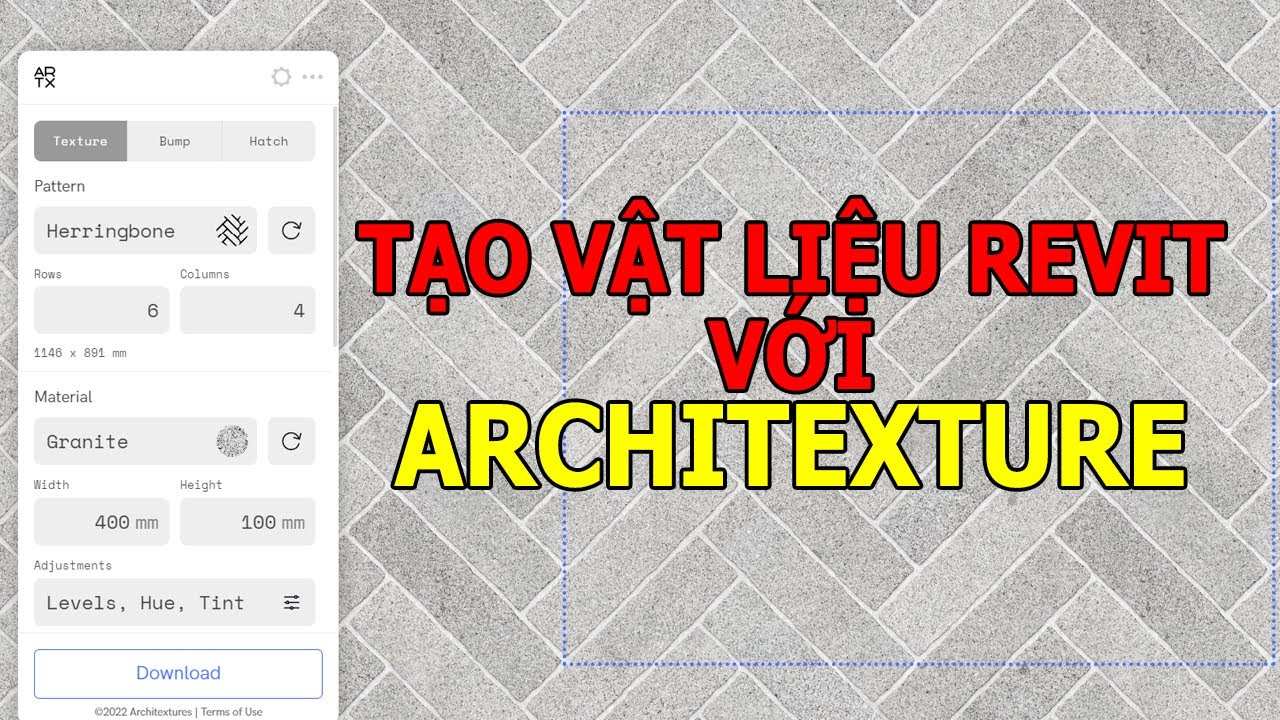Hướng dẫn tạo vật liệu trong Revit 2023 với Architexture