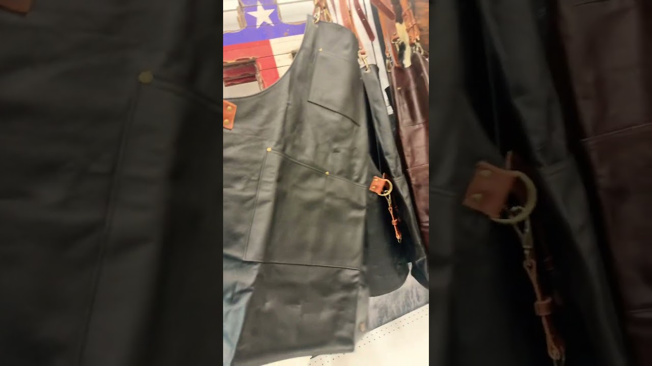 Waxed Leather Apron made in Texas@HEB. #shorts #heb #leather #madeintexas