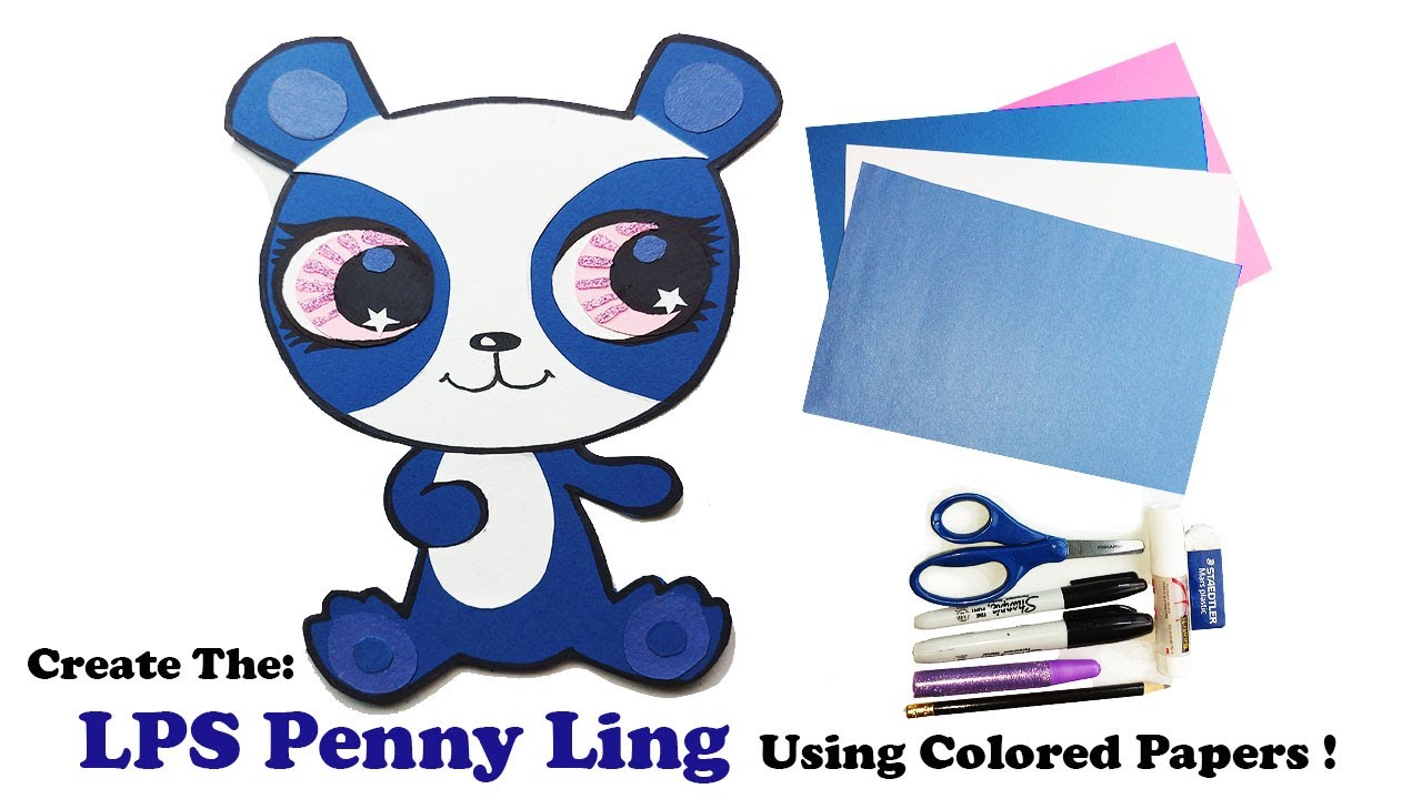 How to Create Penny Ling from LPS - Littlest Pet shop, Using Colored Papers. FunRiseTV
