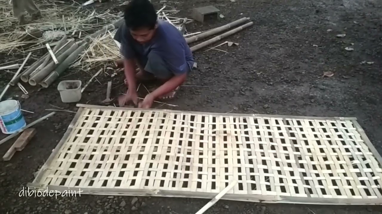Cara Membuat Jemuran Krupuk Dari Bambu