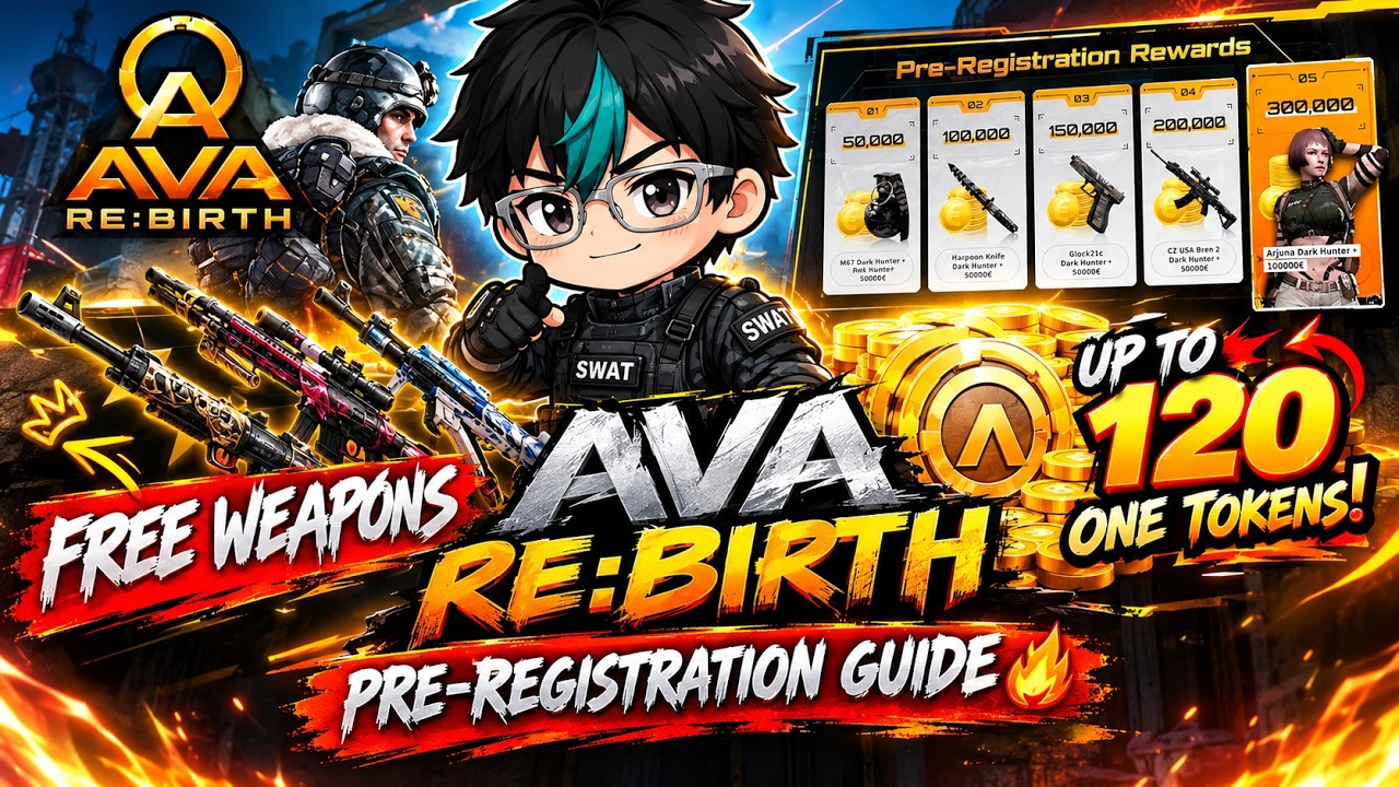 AVA RE:BIRTH: Бесплатное оружие + до 120 токенов ONE! 🔥 Гайд по предварительной регистрации