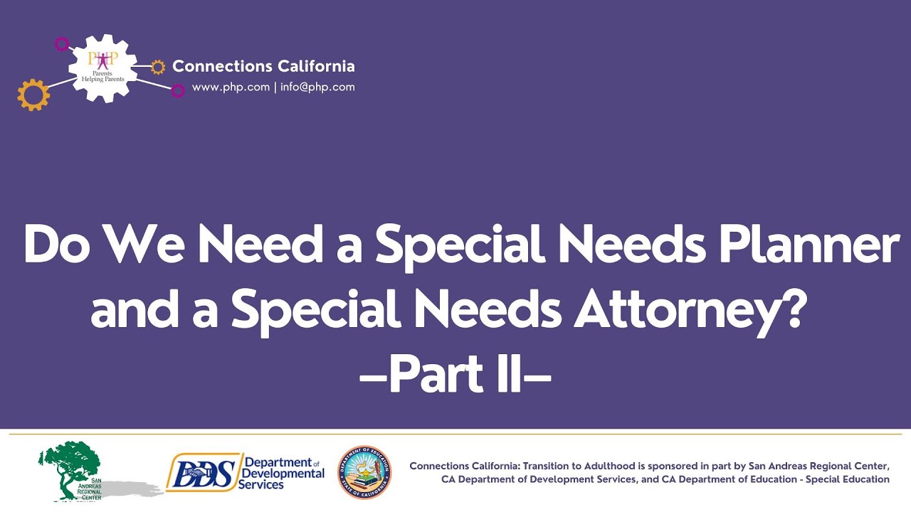 Do We Need a Special Needs Planner and a Special Needs Attorney? &ndash;Part II&ndash;