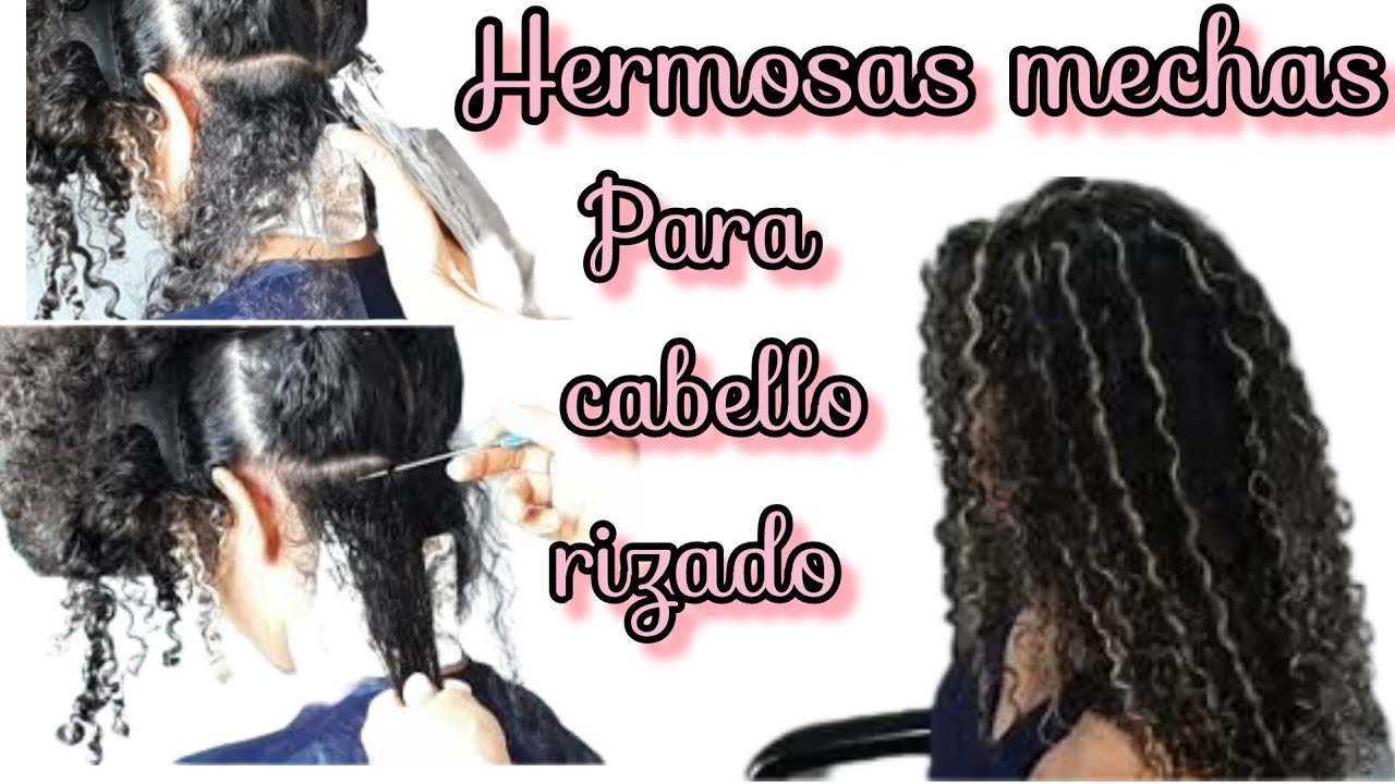 Mechas para cabello rizado. Tendencia  en color de mechas