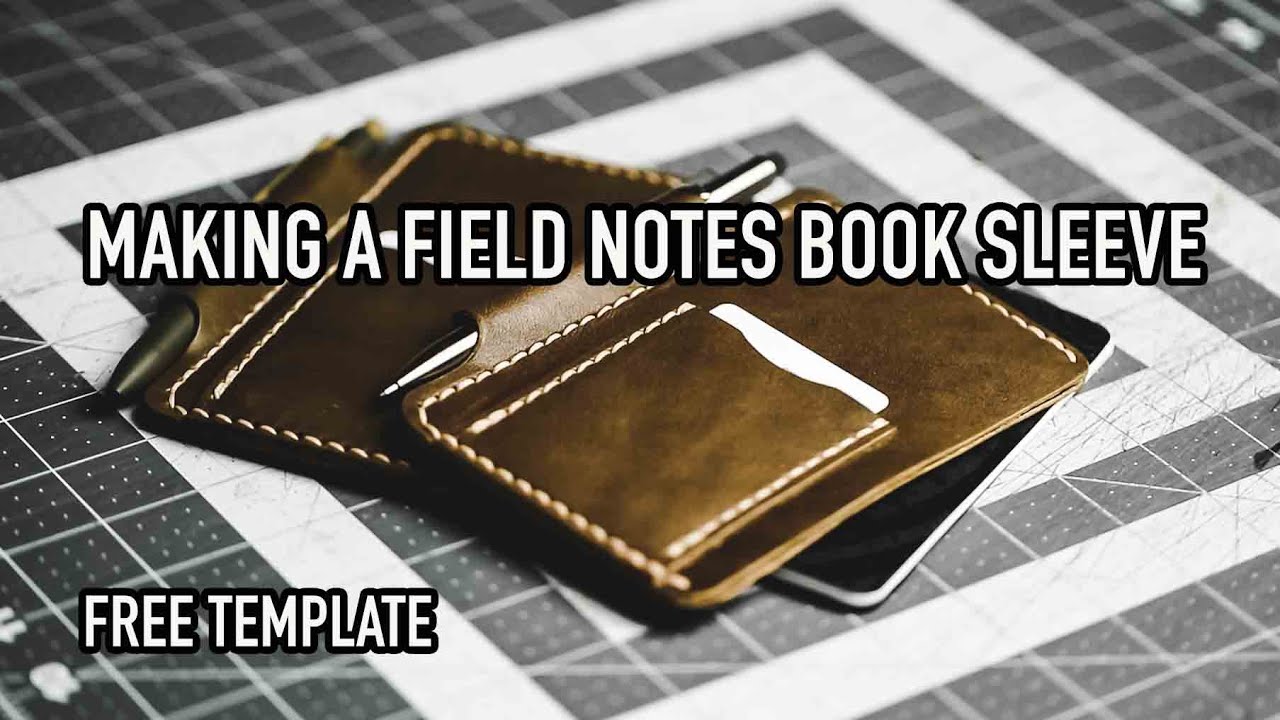 Making a LEATHER FIELD NOTES BOOK COVER - Free Template #asmr