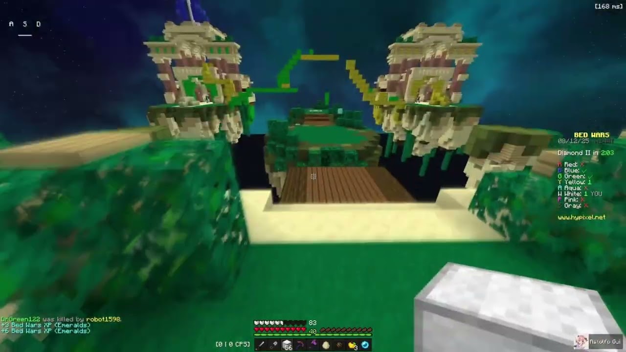 destroying toxic player in hypixel bedwars